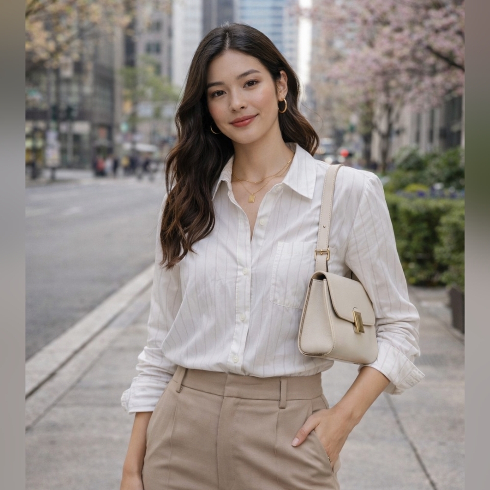 3/$25! H&M Striped Cotton Shirt